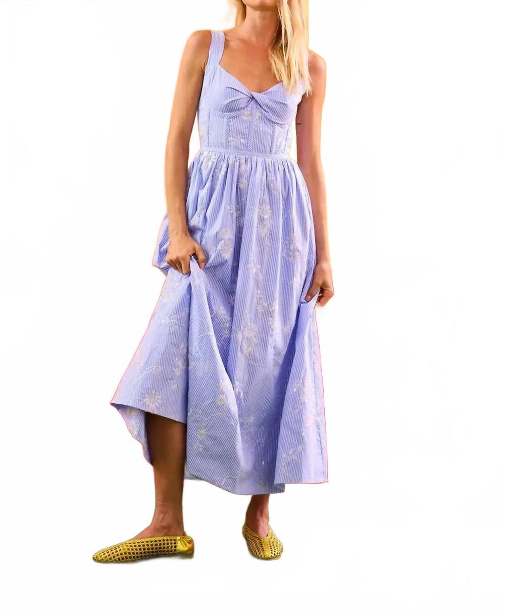 NEW HUNTER BELL gracie midi dress in sullivan stripe